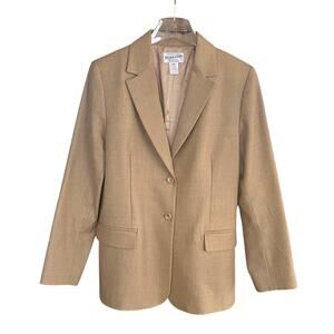 Pendleton Academia Wool Blazer Women Size 10 Camel Tan Jacket Preppy Collegiate